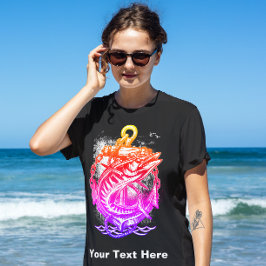 T-Shirt do Clube de Pesca Rosa Vermelho