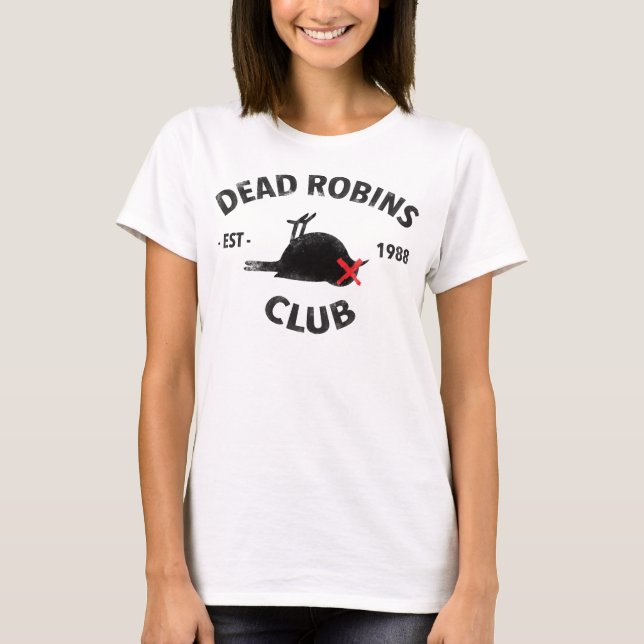 t-shirt do Clube de Robins mortos (slimfit/girlie) (Frente)