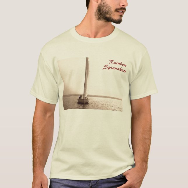 T-shirt do clube dos Spinnakers do arco-íris (Frente)
