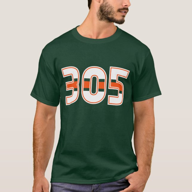 T-shirt do código de área 305 (Frente)