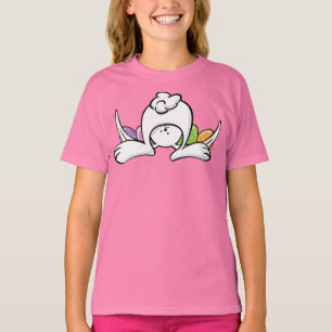T-shirt do coelhinho da Páscoa para miúdos e