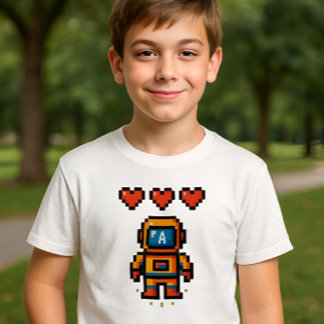 T-Shirt do Coletor de Espaços em Pixel Retro