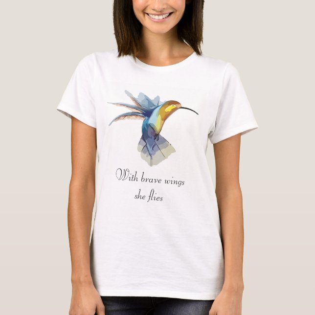 T-shirt do colibri das mulheres (Frente)