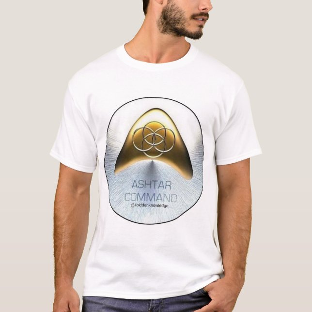 t-shirt do comando de 4biddenknowledge Ashtar (Frente)