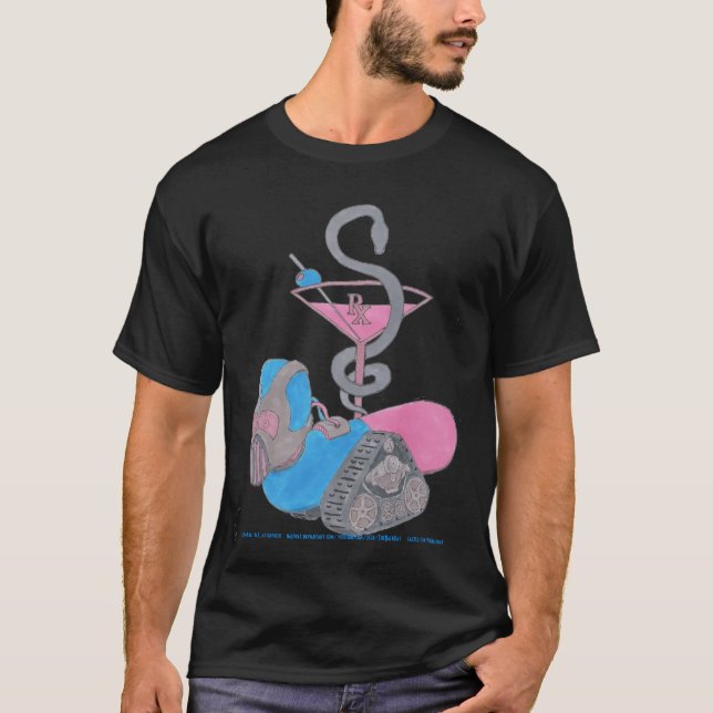 T-shirt do Comprimido-Bot V.2 Pharm-Tini (Frente)