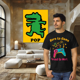 T-Shirt do Controlador de Jogos de Pop de Arte Neg