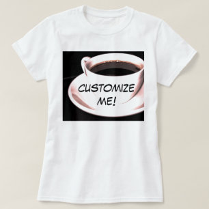 t-shirt do copo de café do barista customizável