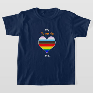T-Shirt do Coração Arco-Íris (para cores escuras)