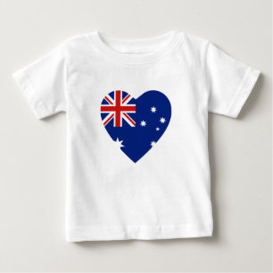 T-shirt do coração da bandeira de Austrália