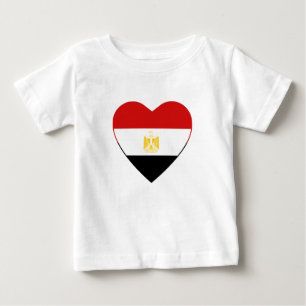T-shirt do coração da bandeira de Egipto