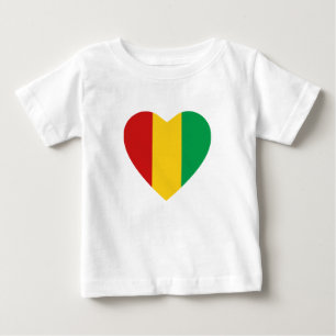 T-shirt do coração da bandeira de Guiné-Conakry