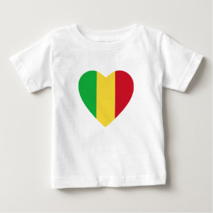 T-shirt do coração da bandeira de Mali
