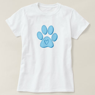 T-Shirt do Coração da Pata de Cão