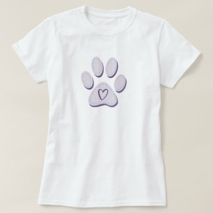 T-Shirt do Coração da Pata de Cão