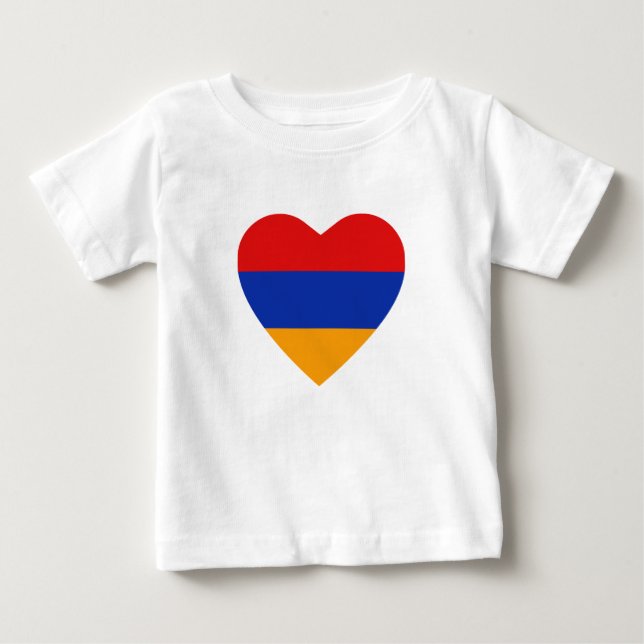 T-Shirt do Coração da Sinalizador Armênia (Frente)