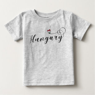T-shirt do coração de Hungria, húngaro