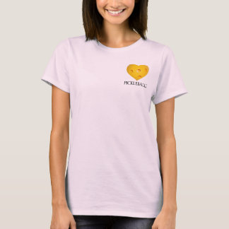 T-shirt do coração de Pickleball do amor