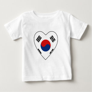 T-Shirt do Coração de Sinalizador da Coreia do Sul