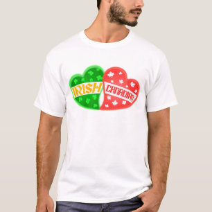T-shirt do coração do dia de St Patrick irlandê