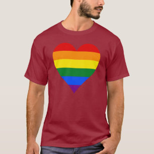 T-shirt do coração do orgulho de LGBT