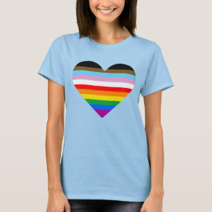 T-Shirt do Coração do Orgulho de Progresso