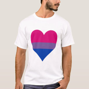 T-shirt do coração do orgulho do Bisexuality