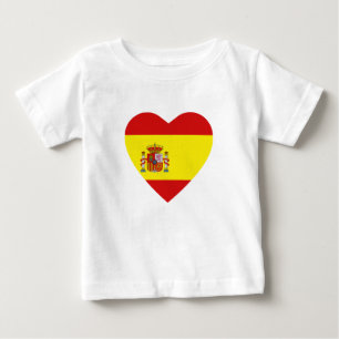T-Shirt do Coração do Sinalizador da espanha