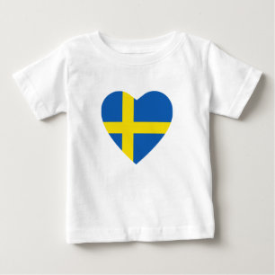 T-Shirt do Coração do Sinalizador da suecia