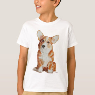 T-shirt do Corgi do filhote de cachorro para o
