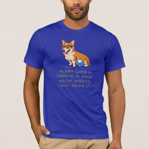 T-shirt do Corgi do hipster