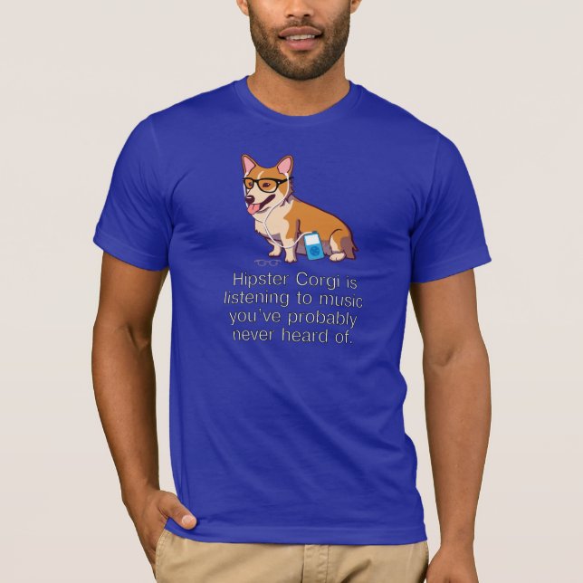 T-shirt do Corgi do hipster (Frente)