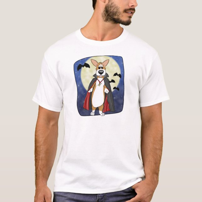 T-shirt do Corgi do vampiro (Frente)