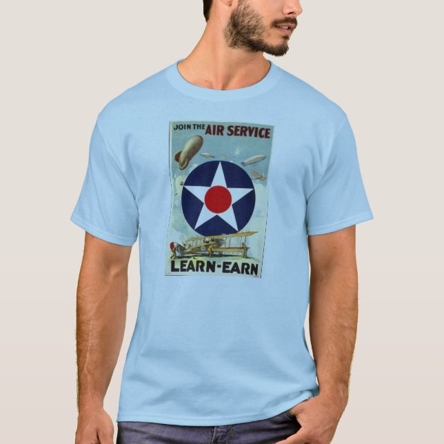 T-shirt do corpo de ar do exército (Frente)