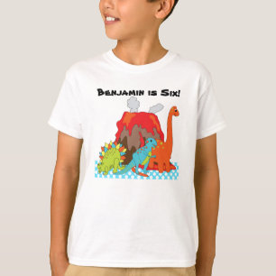 T-shirt do costume do aniversário do dinossauro d