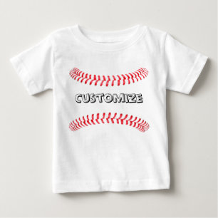 T-shirt do costume do basebol do bebê
