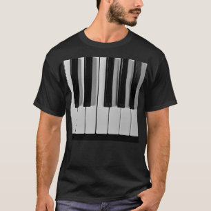T-shirt do costume do teclado de piano