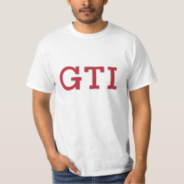 T-shirt do crachá de VDUB GTI (vermelho - prata)
