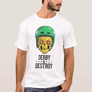 T-shirt do crânio de Derby do rolo