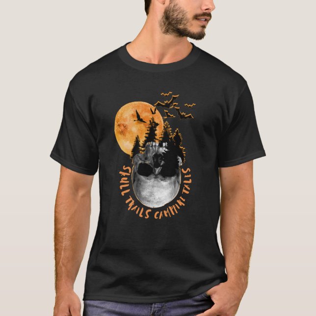 T-Shirt do Crânio de Halloween (Frente)