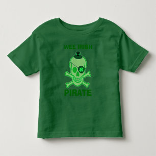 T-shirt do crânio do pirata do miúdo do dia de S