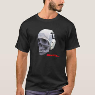 T-shirt do crânio do pólo aquático