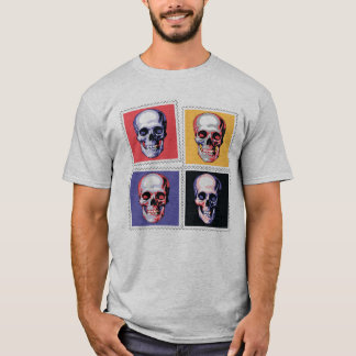 T-shirt do crânio masculino