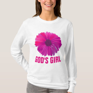 T-shirt do cristão das senhoras da MENINA do DEUS
