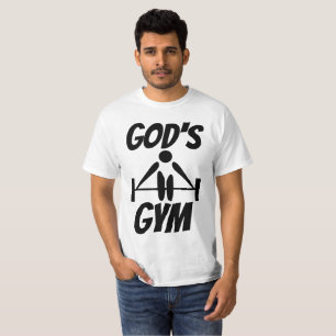 T-shirt do cristão do GYM do DEUS