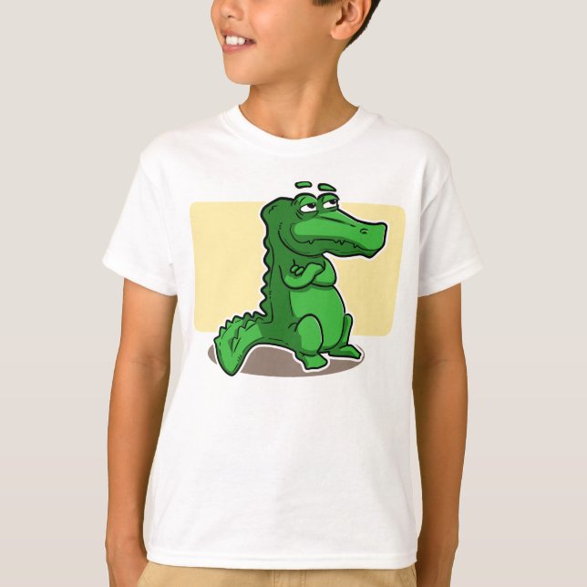 T-shirt do crocodilo dos miúdos (Frente)