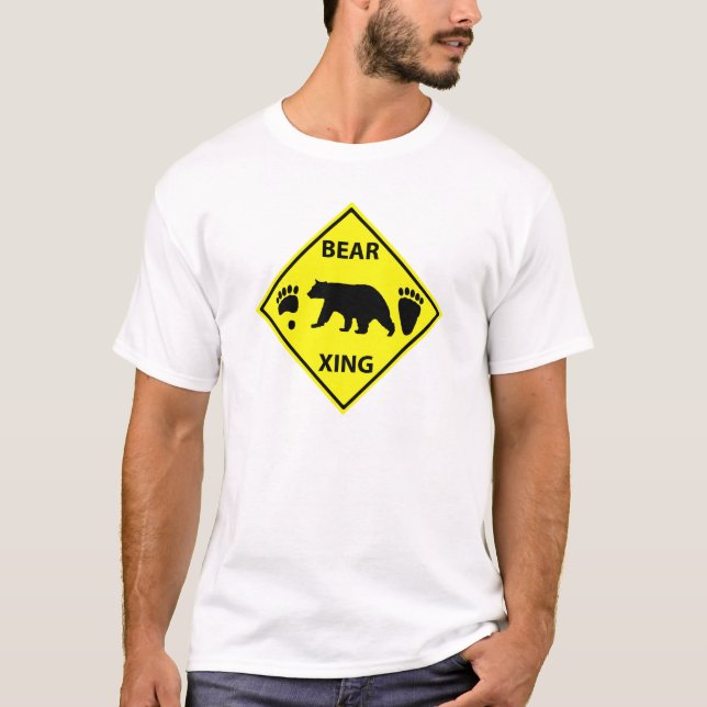 T-shirt do cruzamento do urso (Frente)