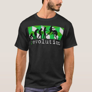 t-shirt do cubo do verde da carta da evolução do