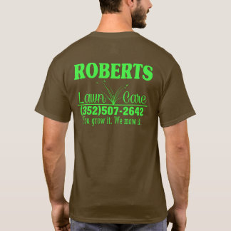 T-shirt do cuidado do gramado