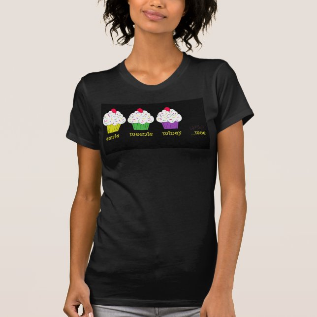 T-shirt do cupcake de Eenie Meenie Miney Moe (Frente)