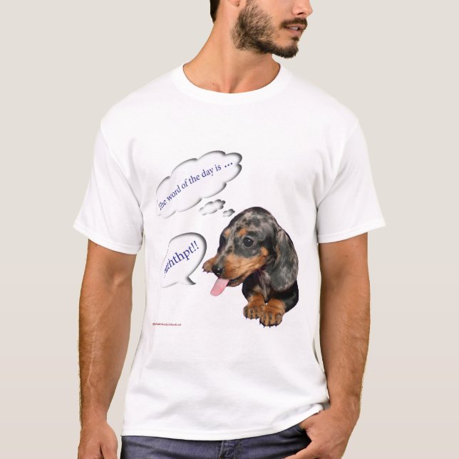 T-shirt Do "Dachshund da atitude filhote de cachorro" (Frente)